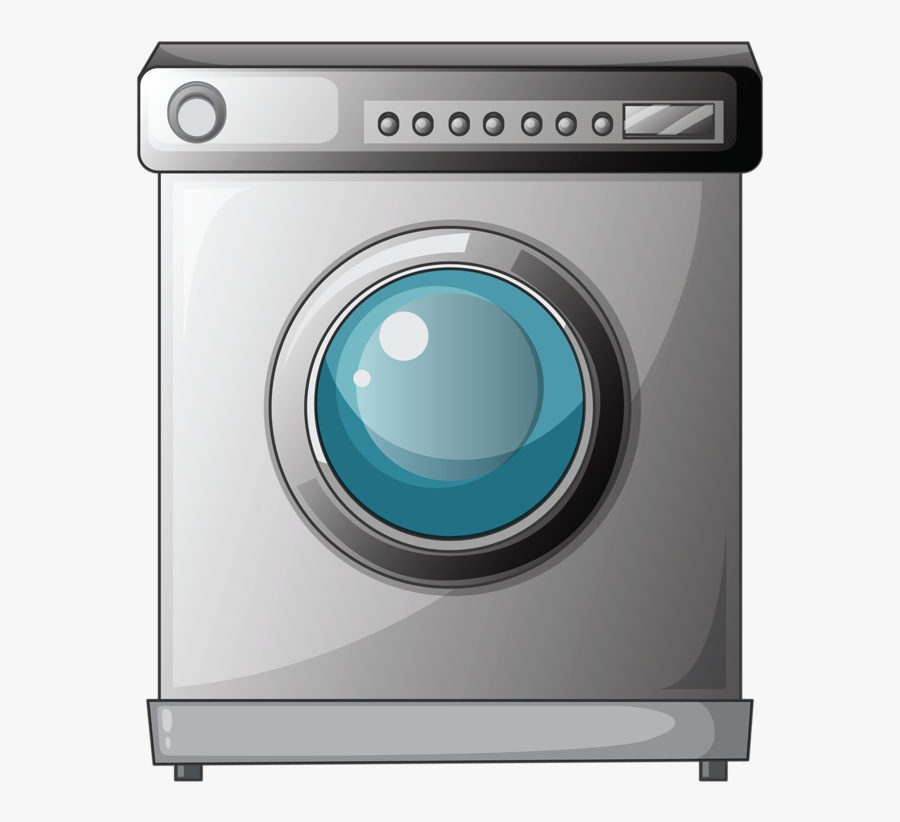 Front Load Washer Cartoon, Transparent Clipart