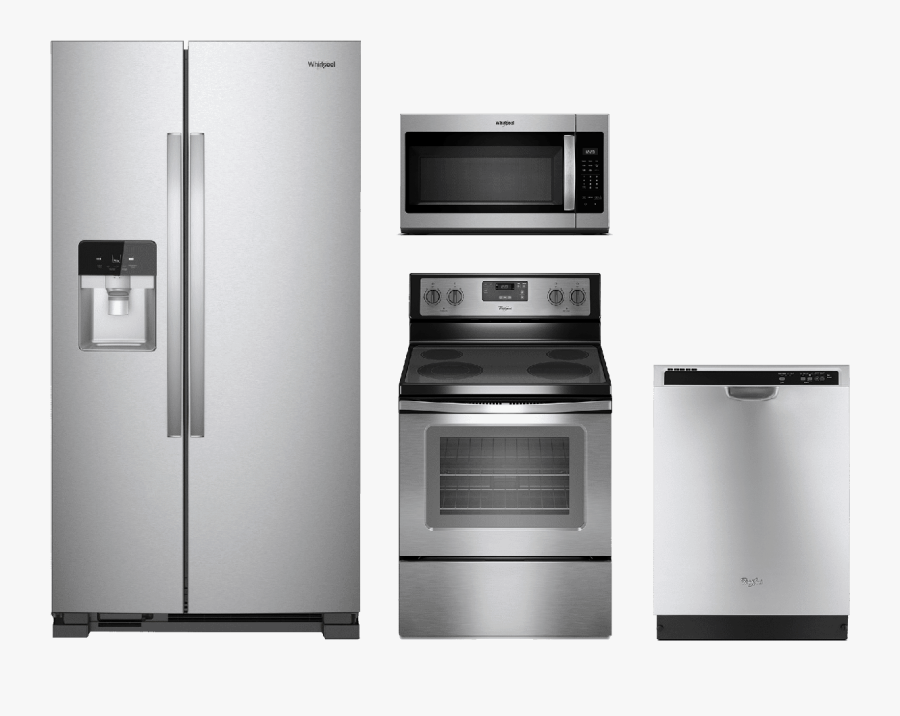 Whirlpool® 4 Piece Kitchen Package Stainless Steel - Whirlpool Accubake Schott Ceran, Transparent Clipart