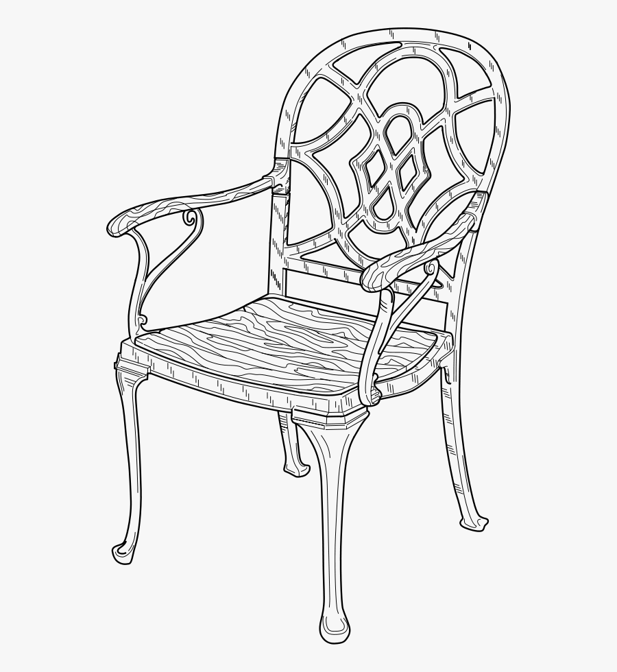 Chair Svg Clip Arts - Silla De Jardin Dibujo, Transparent Clipart