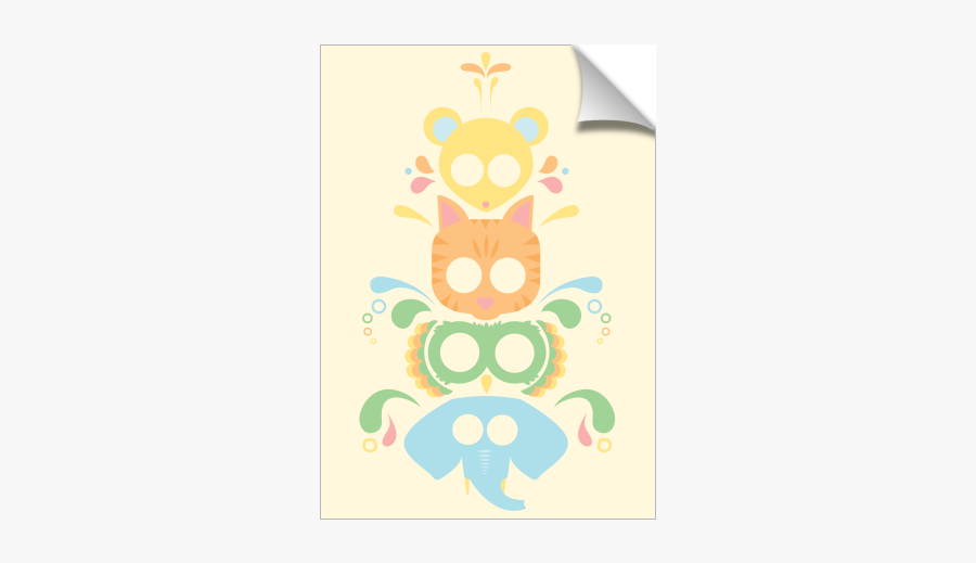 Animal Totem Pole - Illustration, Transparent Clipart