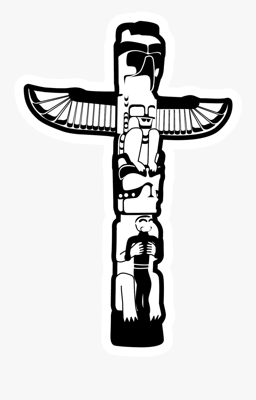 Totem Pole Illustration - Totem Transparent, Transparent Clipart