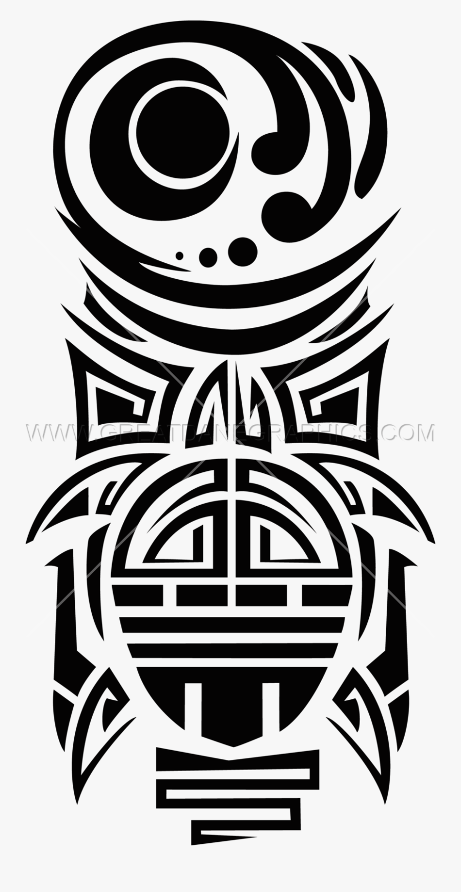 Easy Vector Totem - Turtle Totem Pole, Transparent Clipart
