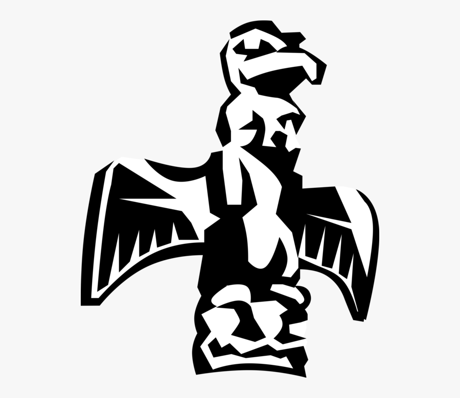 Indian Clipart Totem Pole - Vector Graphics, Transparent Clipart