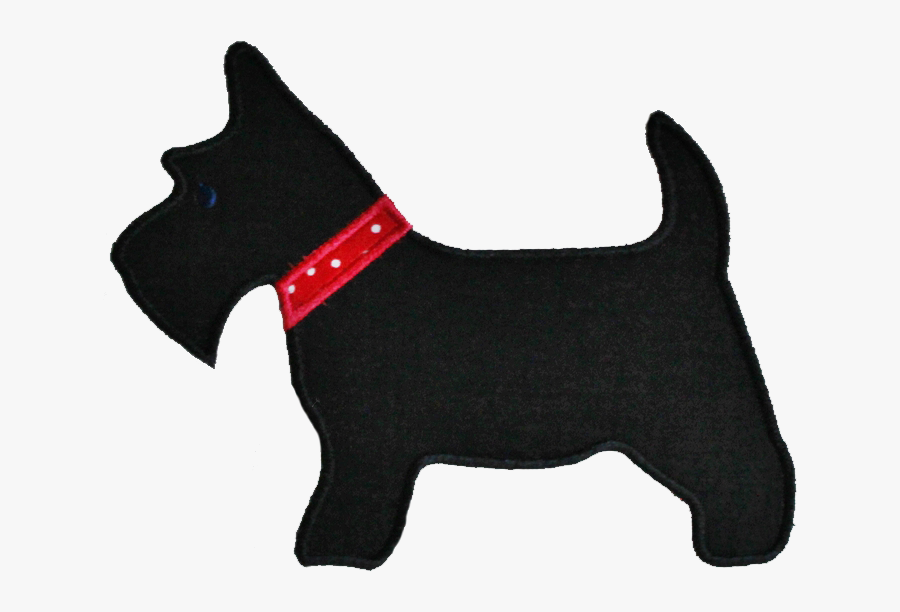 Scottish Terrier Appliqué Machine Embroidery Dog Breed - Transparent Scottish Terrier Png, Transparent Clipart
