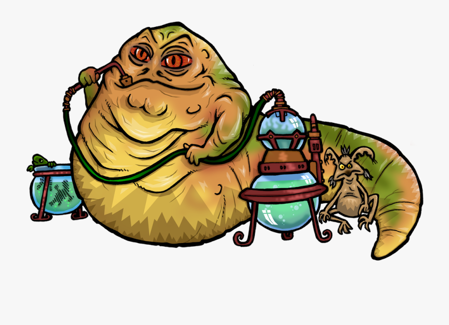 Night Clipart Fine Art - Jabba The Hutt Drawing, Transparent Clipart
