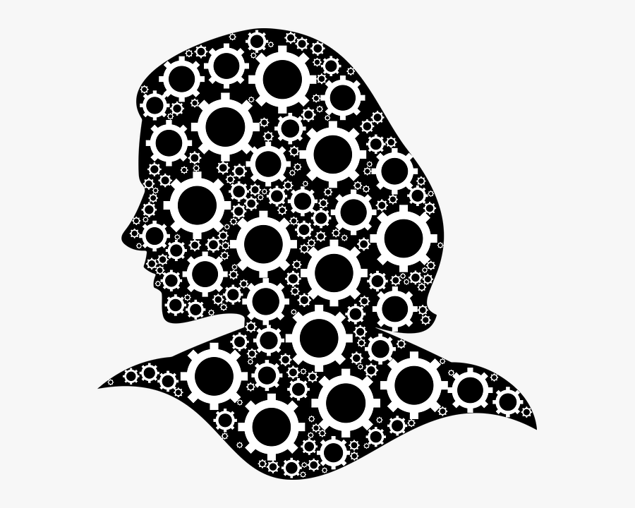 Mental Health Wellbeing - Gears In Head Clipart, Transparent Clipart