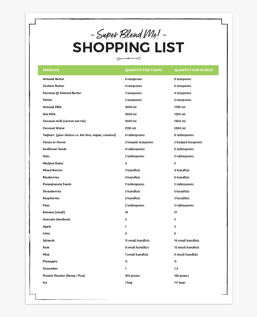 Clip Art Super Blend Me Juice - Super Blend Me Shopping List, Transparent Clipart