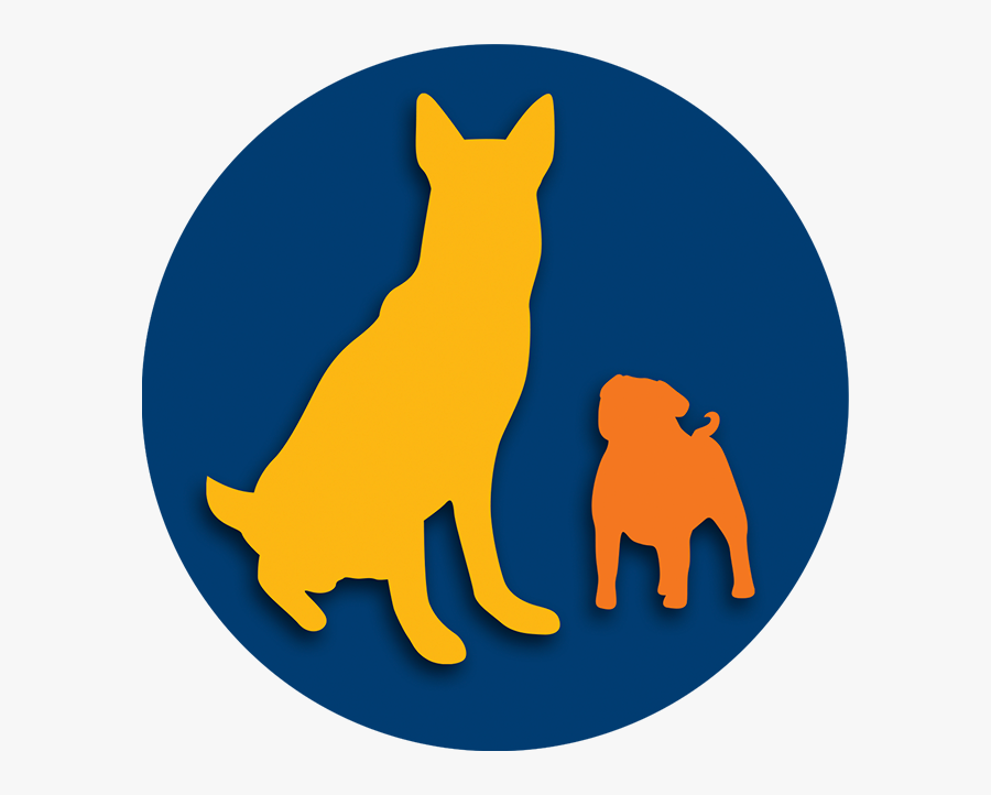 A Large Dog Sits Next To A Smaller Dog, Transparent Clipart