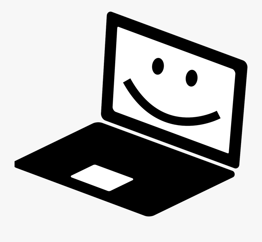 Computer Pic Black And White, Transparent Clipart