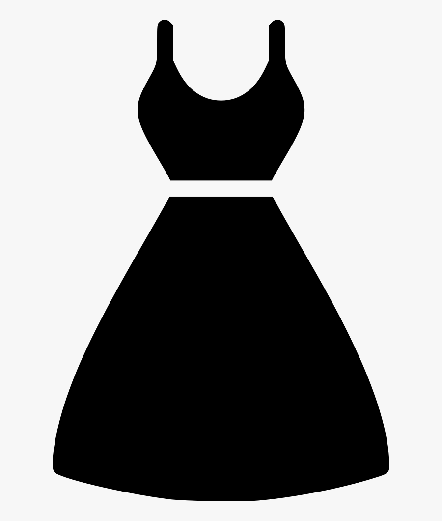 Black Dress Clipart Icon Transparent - Women Fashion Icon Png, Transparent Clipart