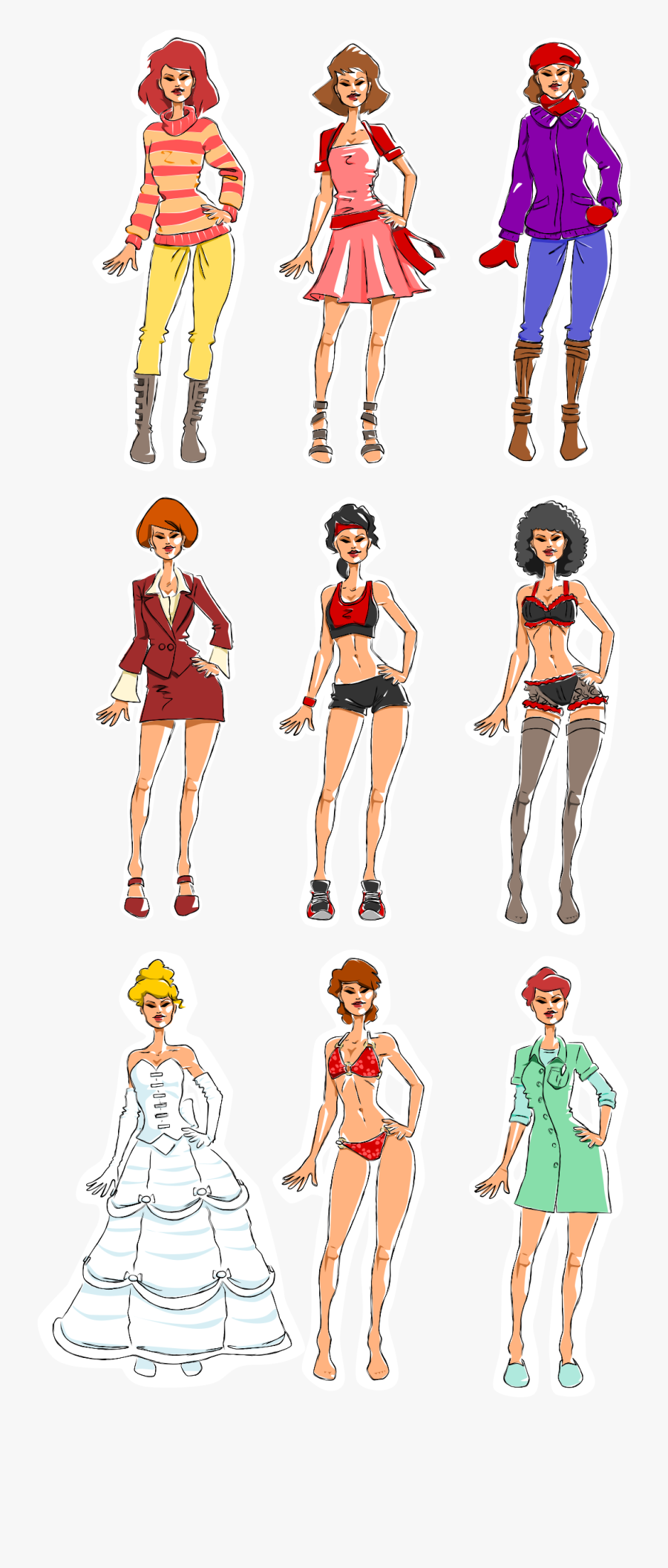 Clothing Clipart Women"s Clothing - Cartoon, Transparent Clipart