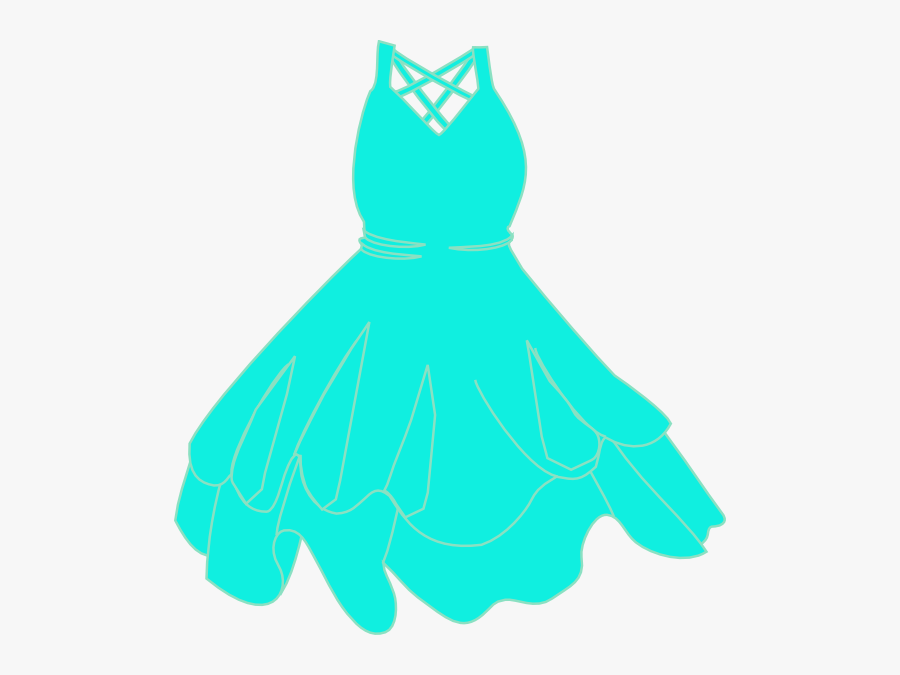 Blue Ish Dress Svg Clip Arts - Black Dress Clip Art, Transparent Clipart