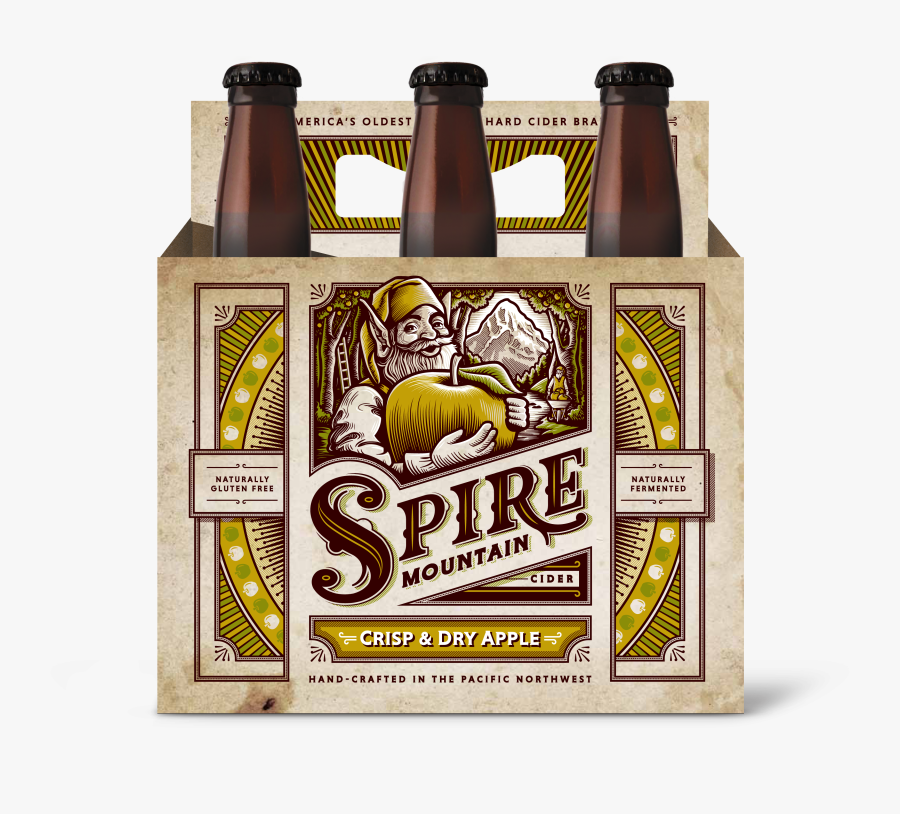 Clip Art 6 Pack Beer Carrier - Spire Dark And Dry, Transparent Clipart