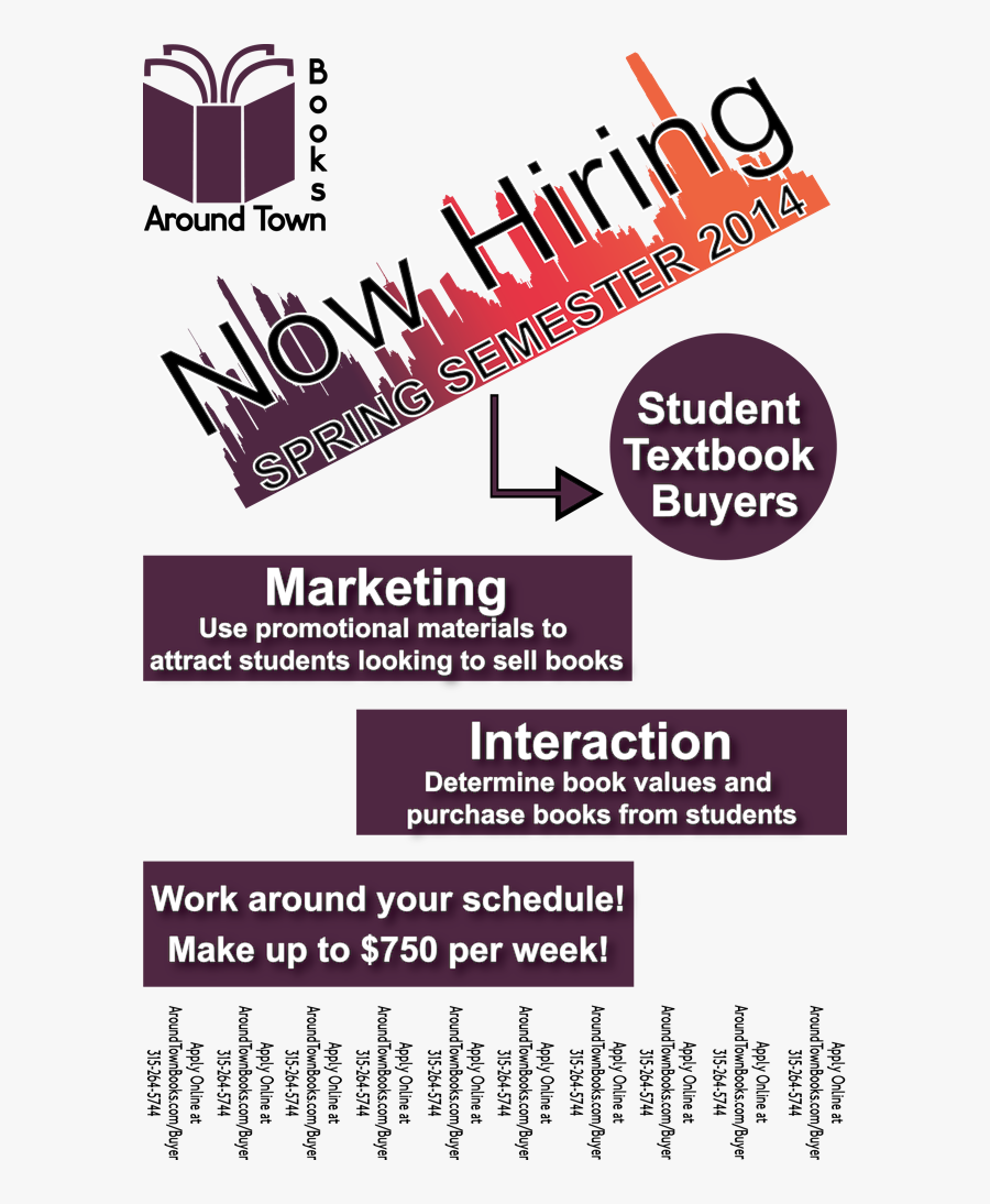 Clip Art Now Hiring Flyers - Find Us On Facebook, Transparent Clipart