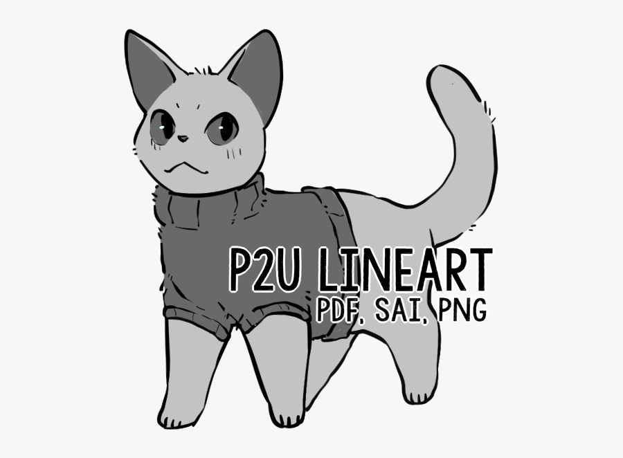 Christmas Sweater Lineart - Cartoon, Transparent Clipart