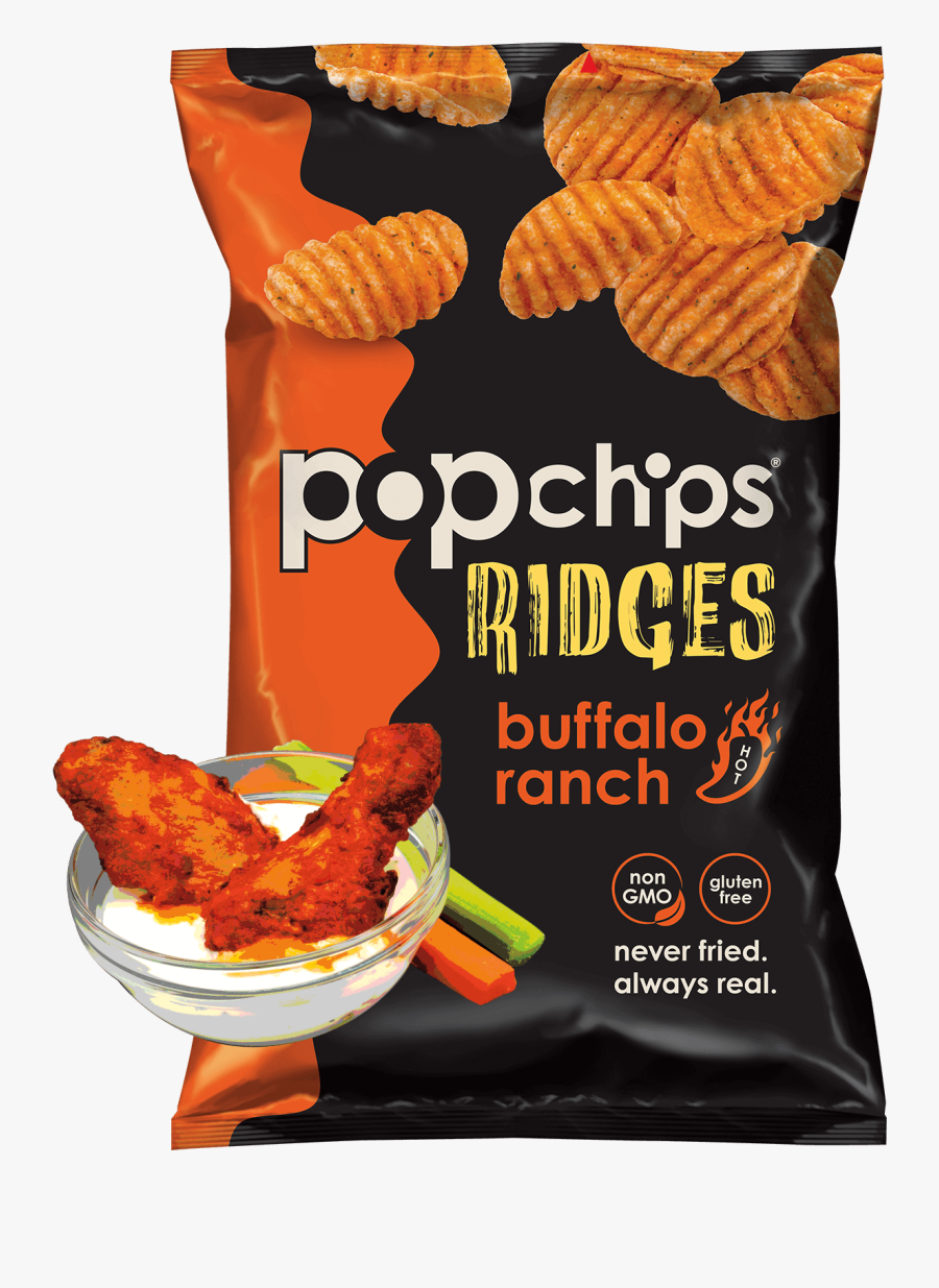 Potato Chips Clipart Ridged - Popchips Ridges Buffalo Ranch, Transparent Clipart