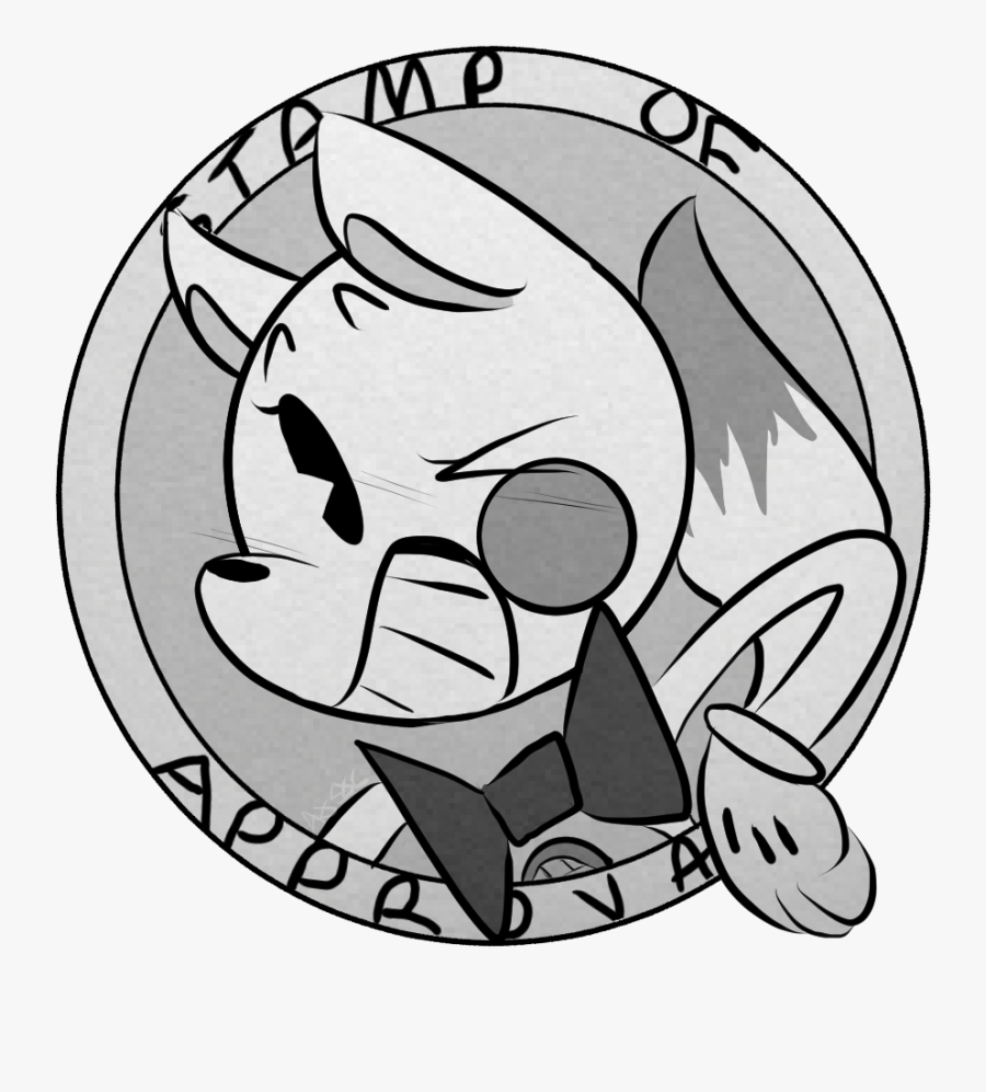 I Made A Transparent Funtime Foxy Stamp Of Approval,, - Funtime Foxy Black And White Drawings, Transparent Clipart