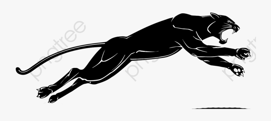 Transparent Panther Clipart - Black And White Panther Vector, Transparent Clipart