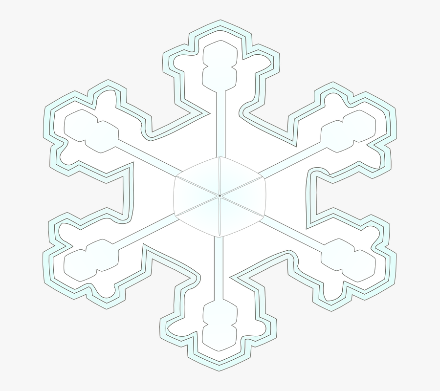 Snowflake, Blue, Crystal, Weather, Snow, Frozen, Ice - Snowflake Clip Art, Transparent Clipart