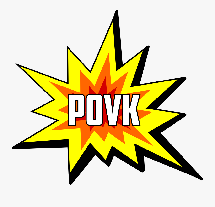 Comic Book Pow Bubble, Transparent Clipart