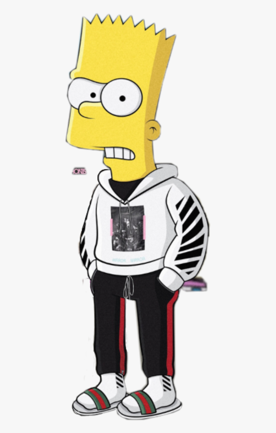 Bart Simpson Off White, Transparent Clipart