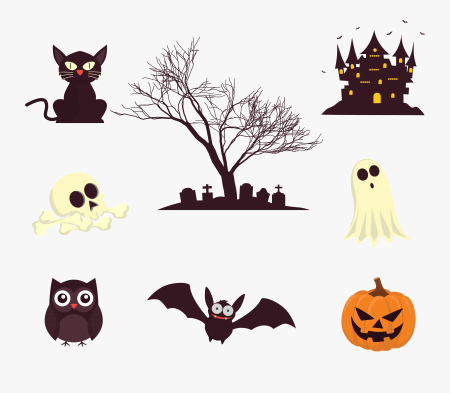 Horror Vector Elements - Halloween Elements Freepik, Transparent Clipart