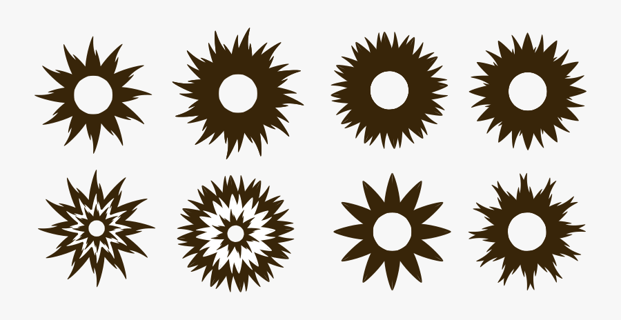 Some Design Elements - Sun Silhouette, Transparent Clipart