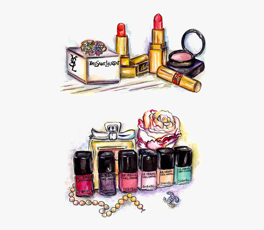 Drawing Lipstick Perfume Illustrations Of Make Up , Free Transparent Clipart ClipartKey