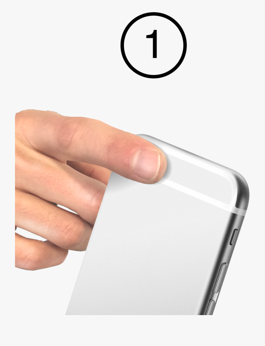 Remove Any Phone Case And Place Right Index Finger - Iphone, Transparent Clipart
