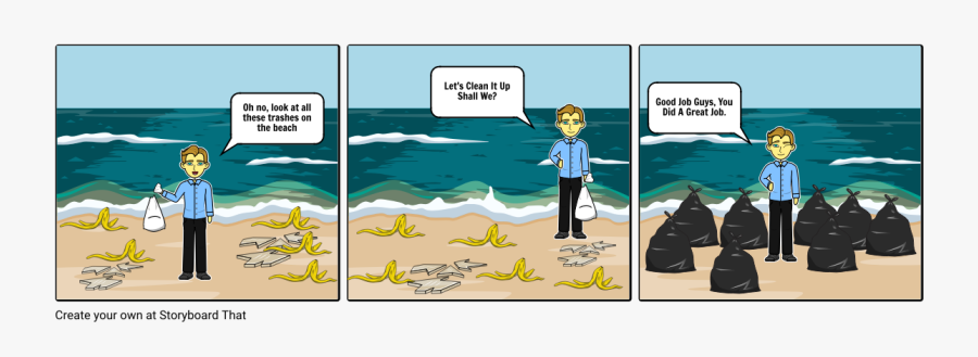 Clip Art Pollution Picture - Storyboard Of Water Pollution, Transparent Clipart