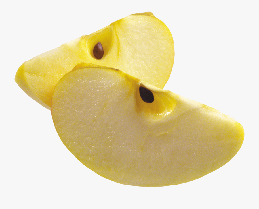 Apple Wedge Slice Yellow - Transparent Apple Slice Png, Transparent Clipart