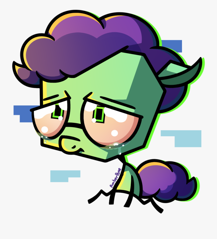 Amberpone, Big Eyes, Big Head, Crying, Cute, Earth - Invader Zim Crying Sad, Transparent Clipart