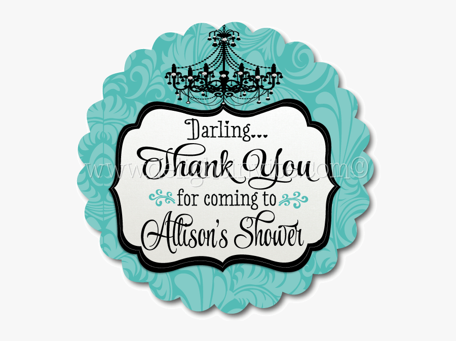 Breakfast At Tiffanys Shower Favor Tags [di-1511ft] - Breakfast At Tiffany's Thank You Darling, Transparent Clipart