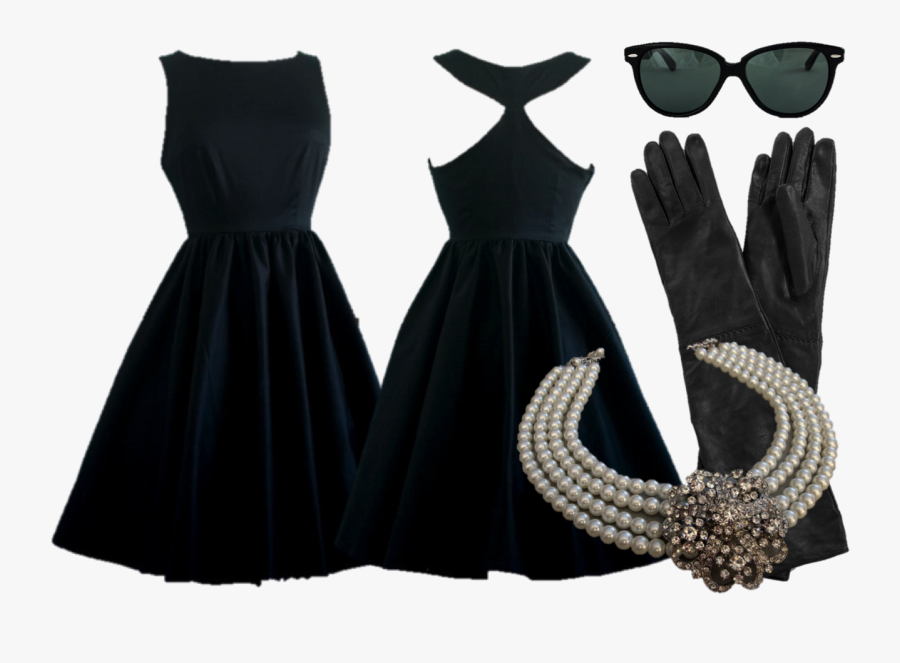 Breakfast At Tiffany"s Dress - Png Givenchy Black Dress Audrey Hepburn, Transparent Clipart