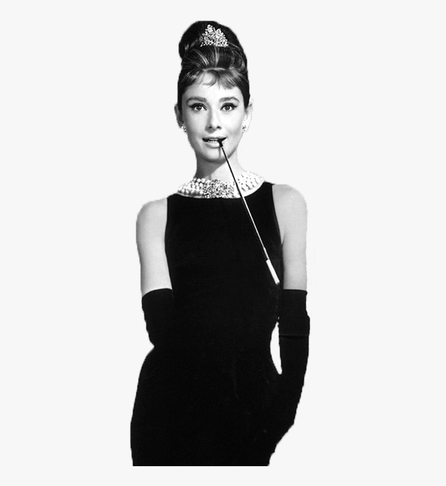 Black Givenchy Dress Of Audrey Hepburn The Audrey Hepburn - Audrey Hepburn Black Dress Pearls, Transparent Clipart