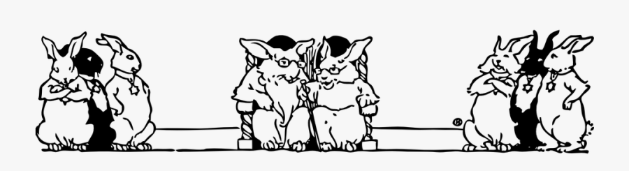 Animals, Mammals, Rabbits, Pairs, Couples, Together - Rabbit, Transparent Clipart