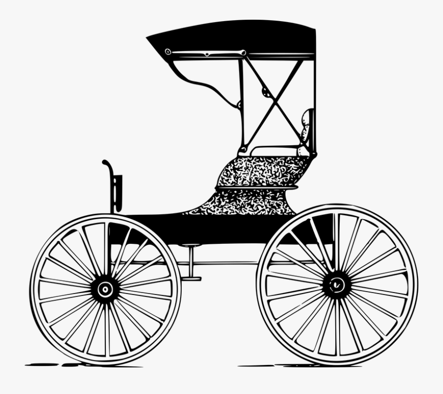 Wagon Wheel Drawing - Drawing Of A Carriage, Transparent Clipart
