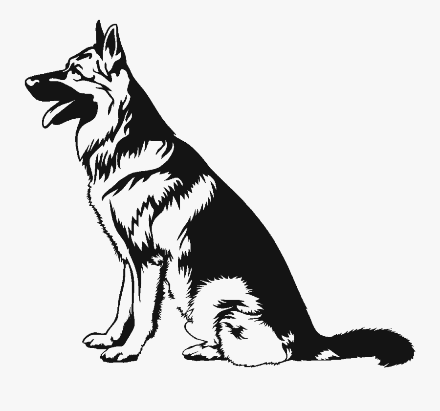 German Shepherd Vector, Transparent Clipart