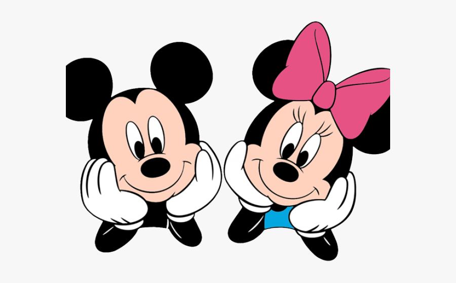 Mickey And Minnie Face, Transparent Clipart