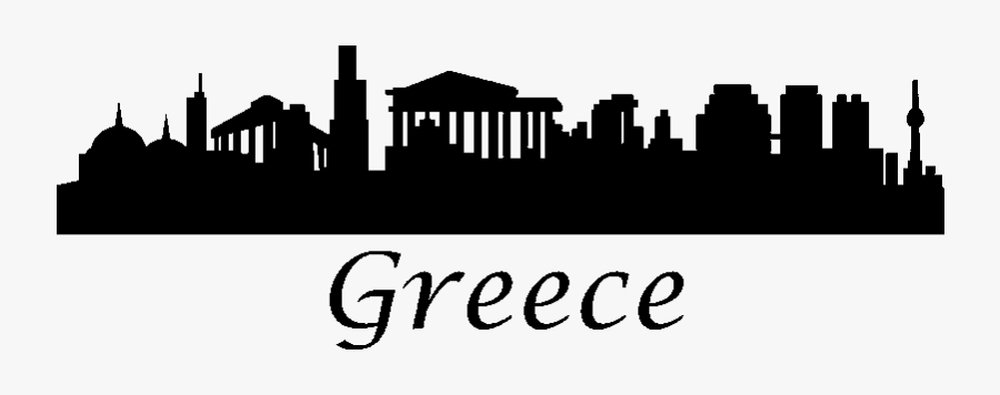 Clip Art Wall Decal Sticker Silhouette - Greece Skyline Png, Transparent Clipart