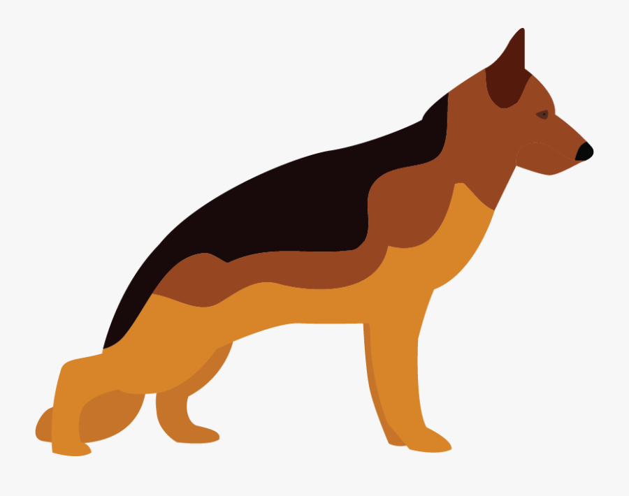 Added A German Shepard And A Saint Bernard To The Collection - German Shepherd Dog, Transparent Clipart