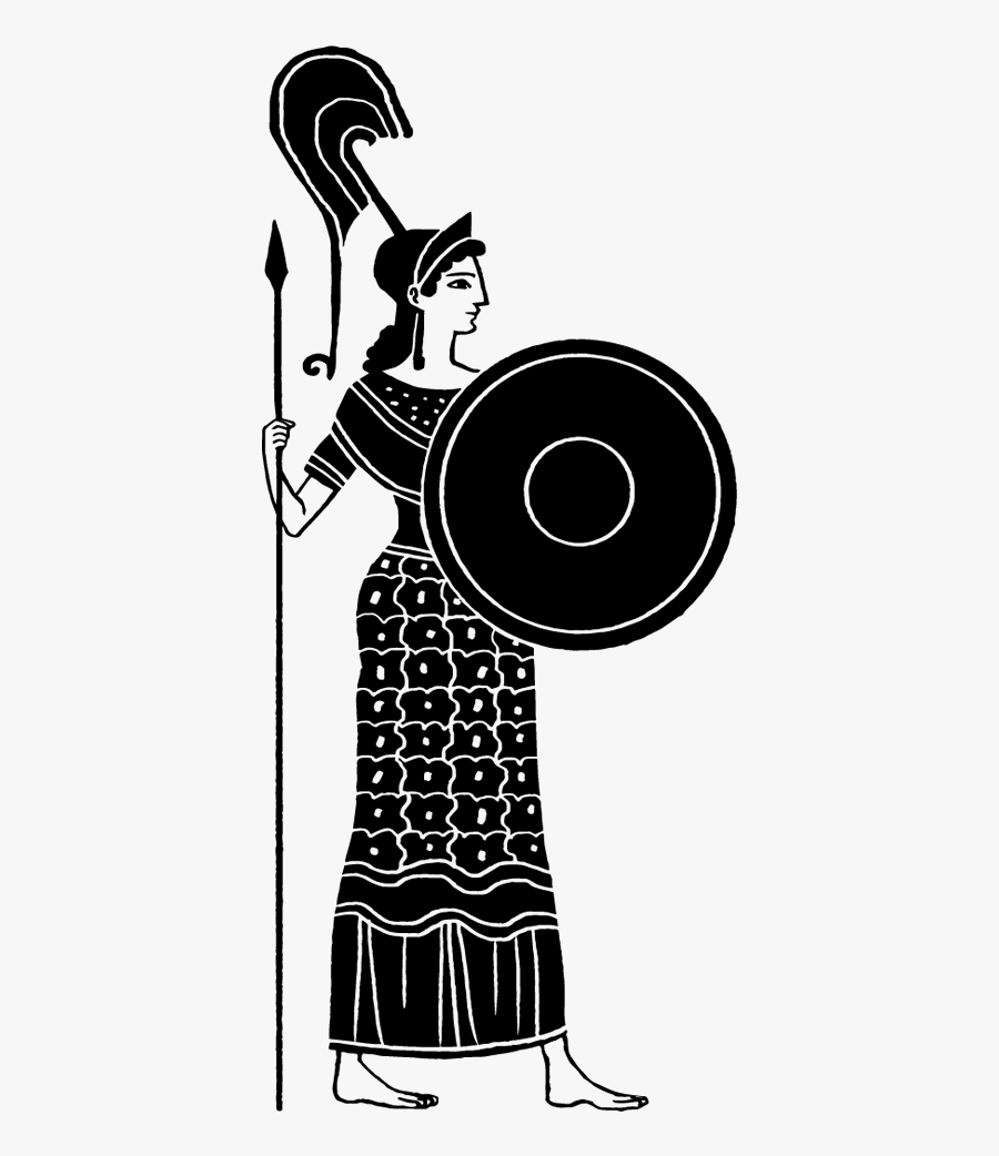 Athena / Minerva - Cartoon, Transparent Clipart