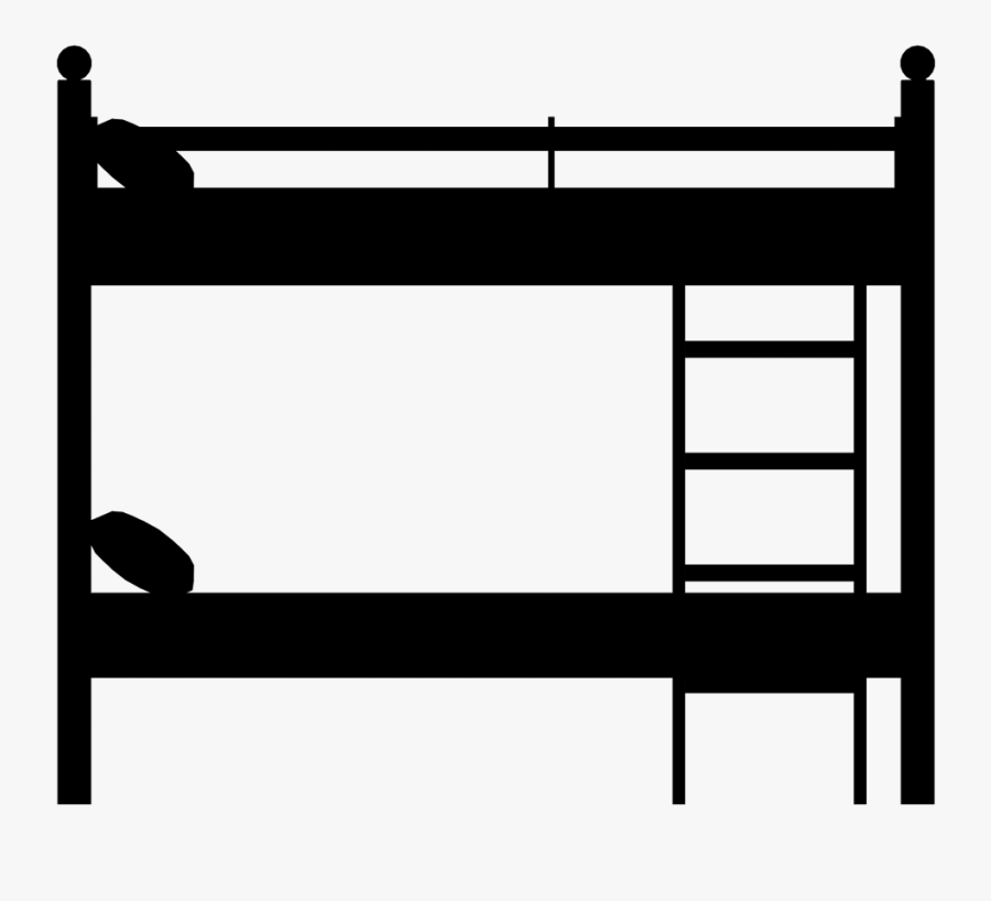 Bunk Bed Silhouette, Transparent Clipart