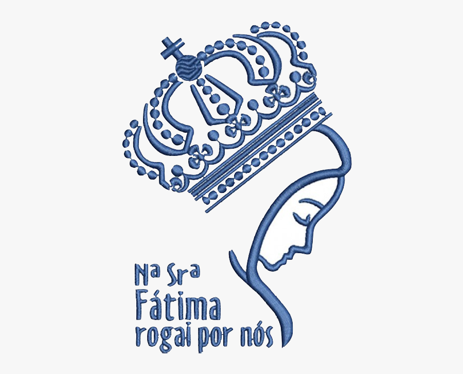 Embroidered Olofatima With Crownv1 - Nossa Senhora Aparecida Rogai Por Nós, Transparent Clipart