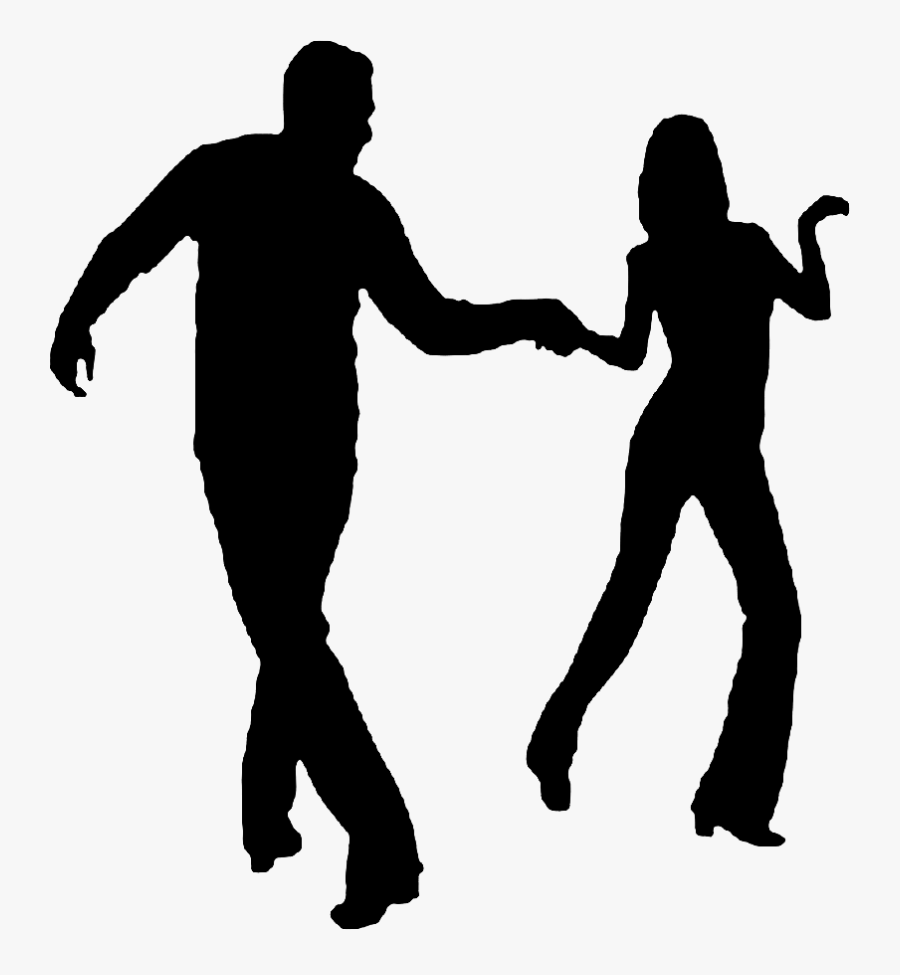 Dance And Demos - West Coast Swing Dancers Clipart Black And White, Transparent Clipart