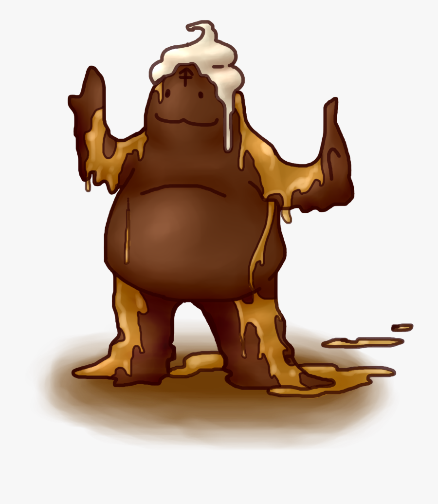 Sticky Toffee Pudding Golem - Cartoon, Transparent Clipart