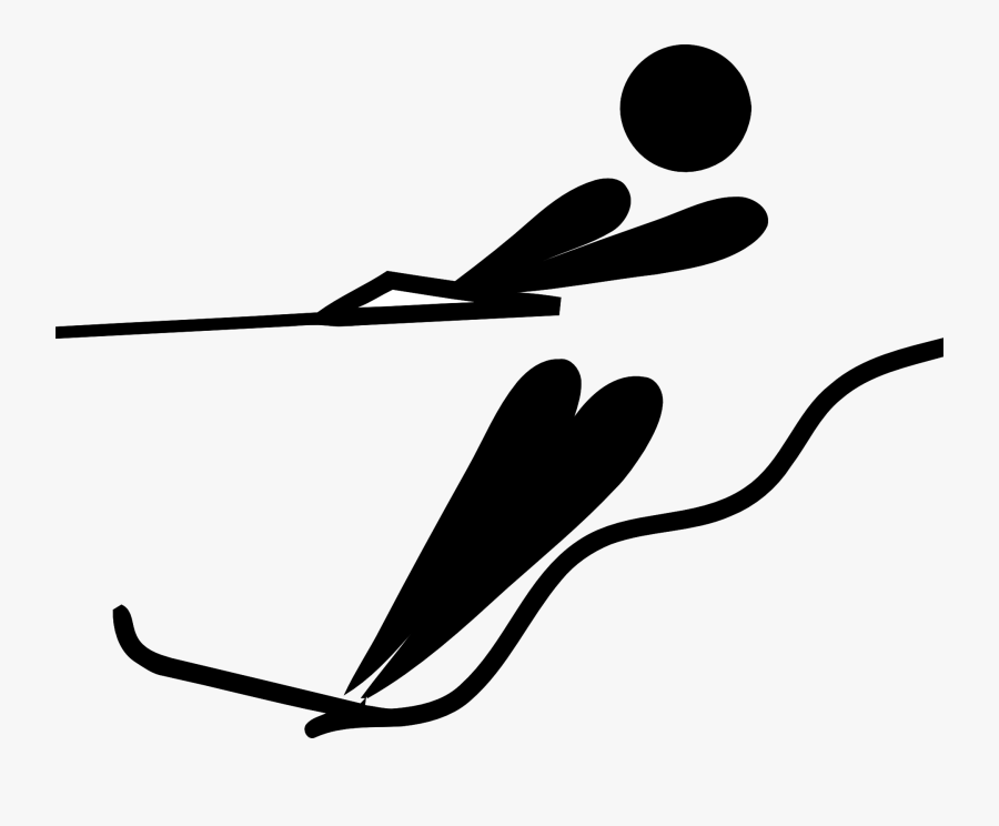 Water Skiing Pictogram - Water Skier Clipart, Transparent Clipart