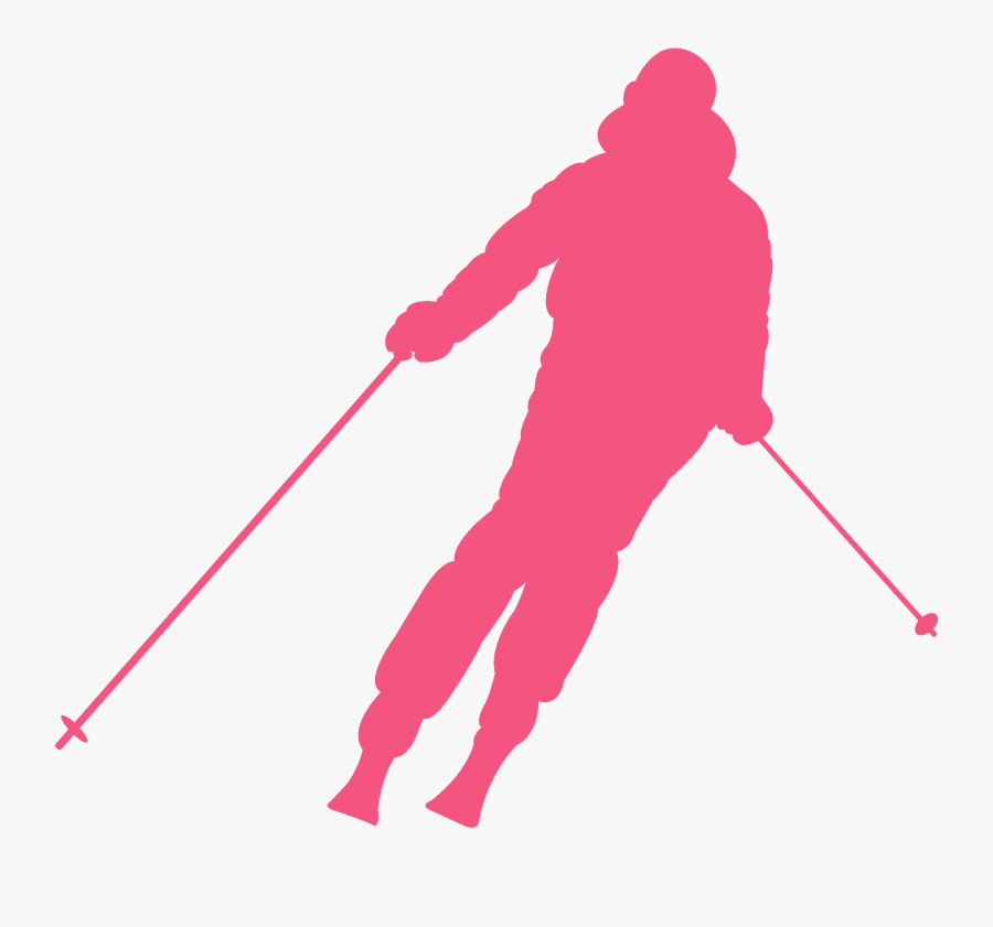 Skiing Stencils, Transparent Clipart
