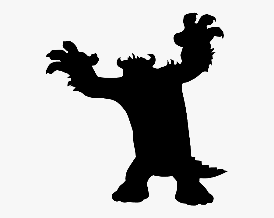 Monster Silhouette, Transparent Clipart