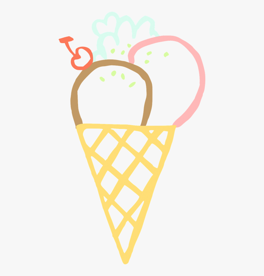 Ice Cream Cone Desserts Cones - Ice Cream Clip Art, Transparent Clipart